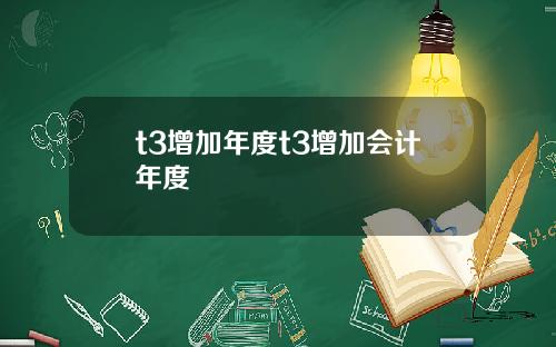 t3增加年度t3增加会计年度