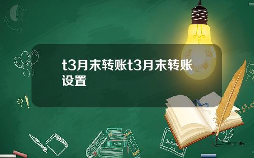 t3月末转账t3月末转账设置