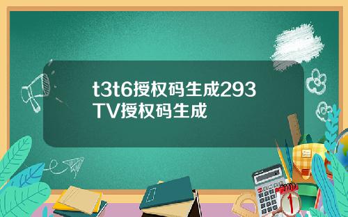 t3t6授权码生成293TV授权码生成