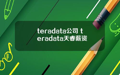 teradata公司 teradata天睿薪资