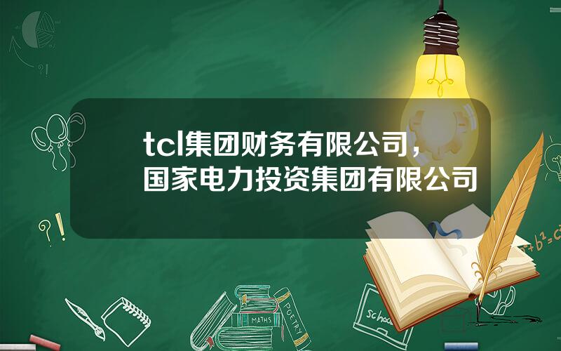 tcl集团财务有限公司，国家电力投资集团有限公司