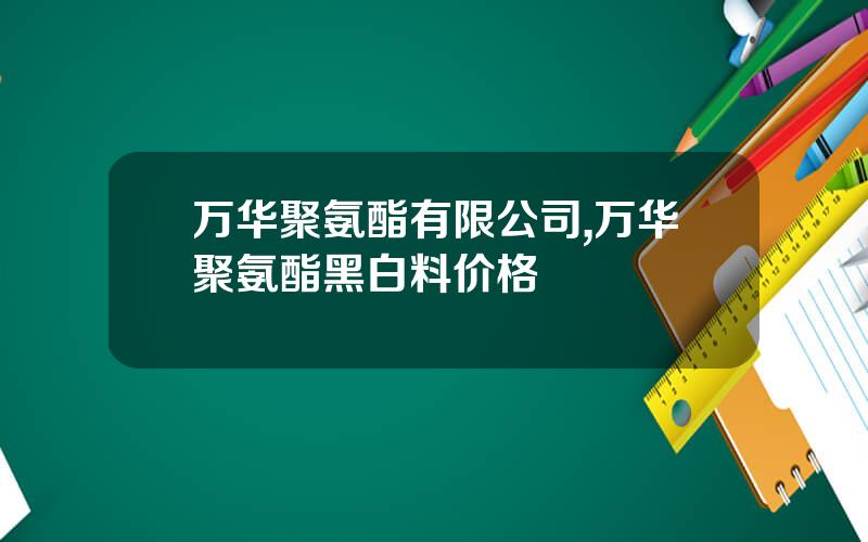 万华聚氨酯有限公司,万华聚氨酯黑白料价格