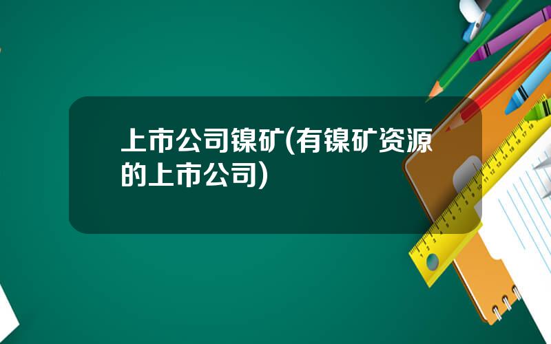 上市公司镍矿(有镍矿资源的上市公司)