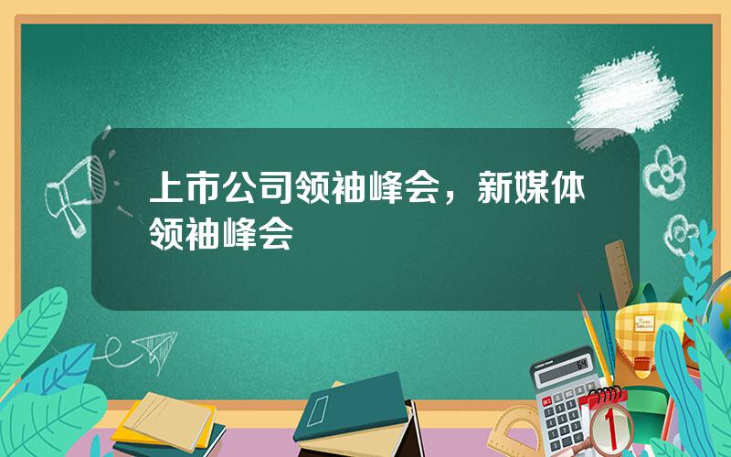 上市公司领袖峰会，新媒体领袖峰会