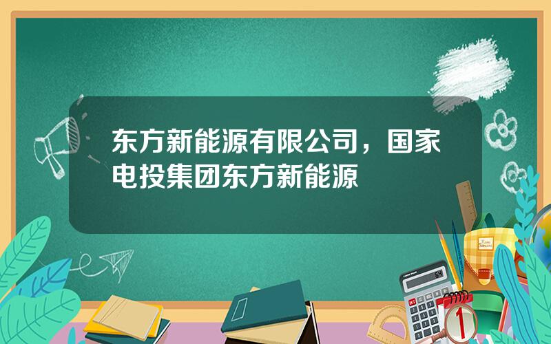 东方新能源有限公司，国家电投集团东方新能源