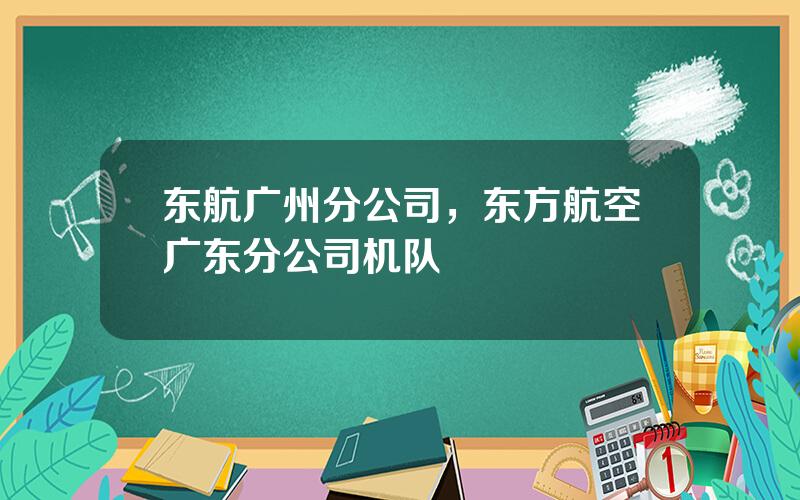 东航广州分公司，东方航空广东分公司机队