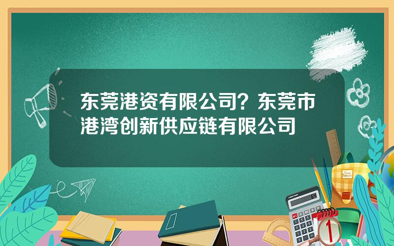 东莞港资有限公司？东莞市港湾创新供应链有限公司