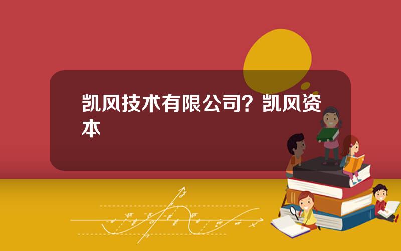 凯风技术有限公司？凯风资本