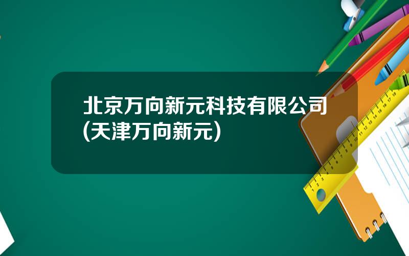 北京万向新元科技有限公司(天津万向新元)