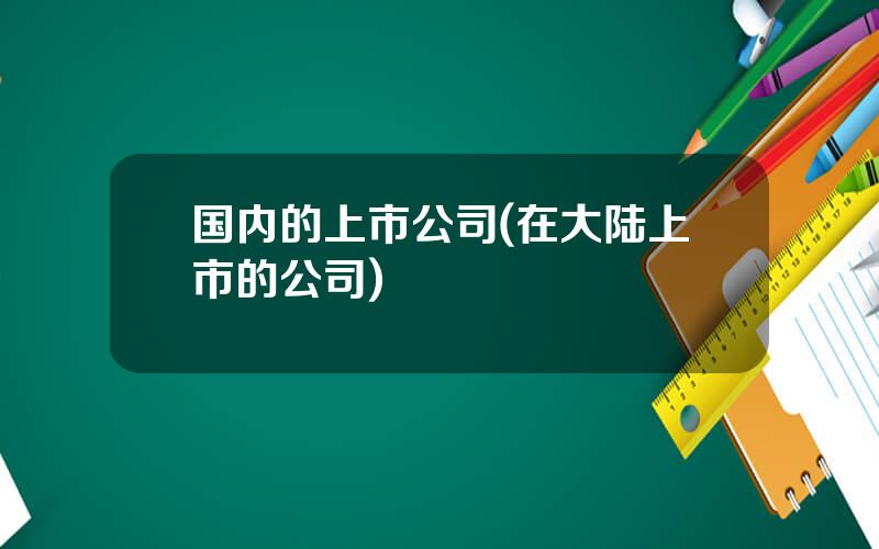 国内的上市公司(在大陆上市的公司)