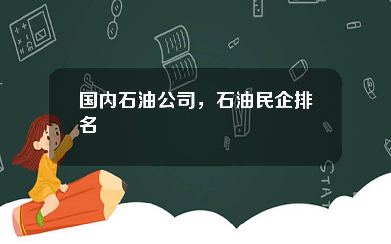 国内石油公司，石油民企排名