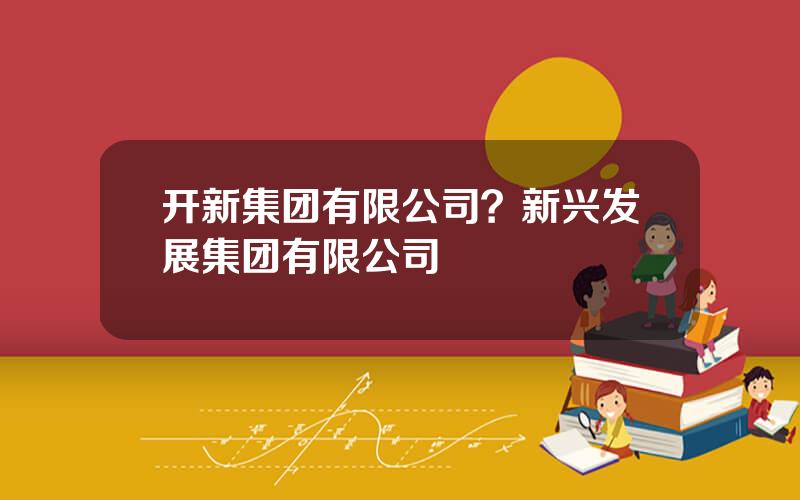 开新集团有限公司？新兴发展集团有限公司