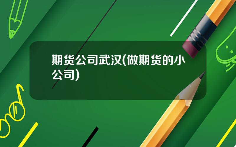 期货公司武汉(做期货的小公司)